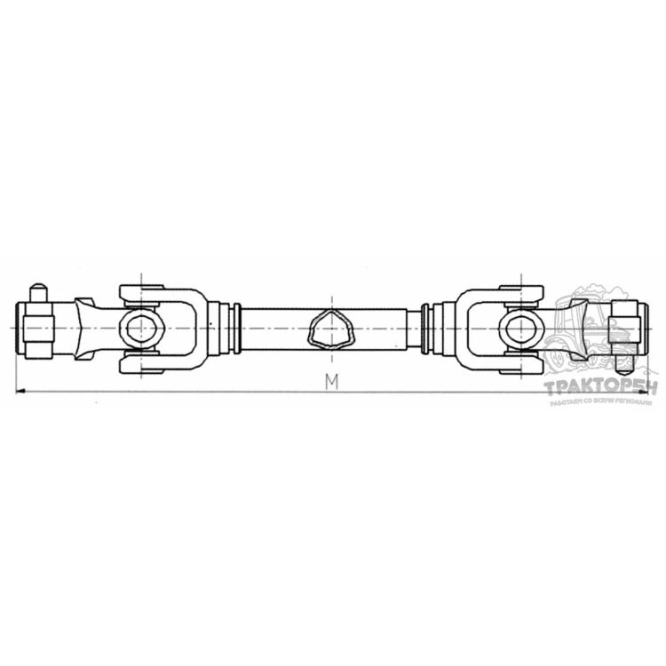 Карданный вал M770 (6х6 шлицов)